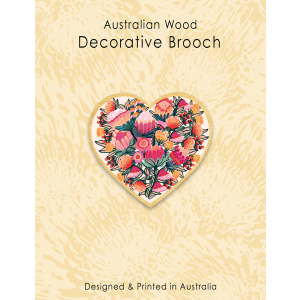 Oz Flowers Heart 45mm x 40mm