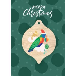 Greeting Card - Christmas Lorikeet 