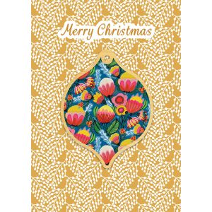 Bauble Greeting Card - Pop Flowers 
