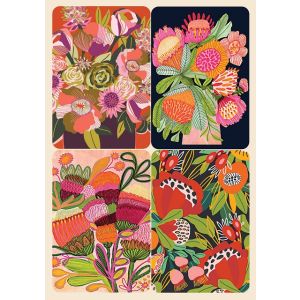 Removable Magnets Card - Australian Flowers No. 1