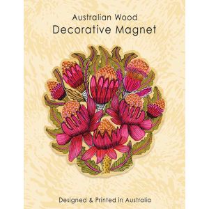 Wooden Magnet - Waratahs
