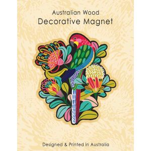Wooden Magnet - Rosella