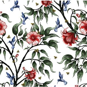 Birds In The Flowers