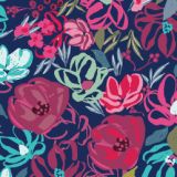Floral Symphony on Navy
