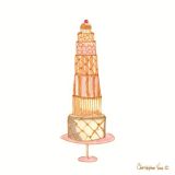 Pink Tiered Wedding Cake 