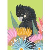 Lime Cockatoo Greeting Card