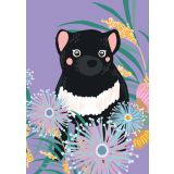 Purp Tazzy Devil Greeting Card