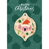 Greeting Card - Christmas Koala Ornament 