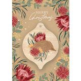 Bauble Greeting Card - Echidna