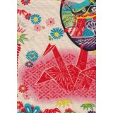 Flowers & Cranes on Cream