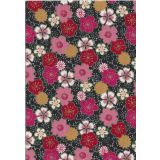 "Pink, Red and Gold Flowers"