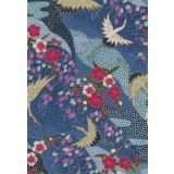 Cranes On Blue