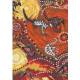 Animals on Yellow & Orange