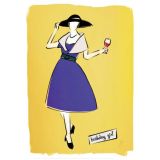 Purple Dress on Yellow Birthda