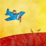 Aeroplane Printed Greeting Car