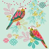 Bright Patterned Birds