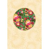 Proteas On Mint 70mm Magnet Greeting Card