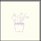 Potted Flowers Letterpress