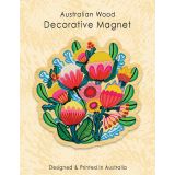Wooden Magnet - Bush Bouquet