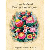 Wooden Magnet - Bush Flowers