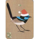 Fairy Wren Christmas Magnet