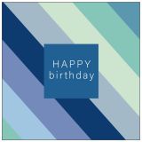 Mini Blue & Green Stripe Bday