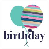 Mini Striped Balloon Birthday
