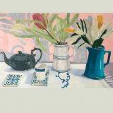 Melanie Vugich - Pewter Teapot & Two Vases