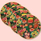 Grevillea Garden Wooden Coasters (set of 4)