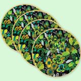Rainforest Flora Wooden Coasters (set of 4)