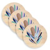 Mystic Banksia Wooden Coasters (set of 4)