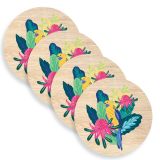 Rosella Waratah Wooden Coasters (set of 4)