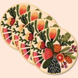 Banksias In A Vase Wooden Coasters (set of 4)