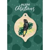 Greeting Card - Yellow Tailed Black Cockatoo