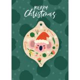 Greeting Card - Christmas Koala Ornament 