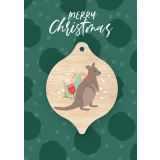 Greeting Card - Christmas Kangaroo 