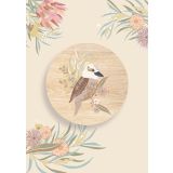 Kookaburra Wooden Magnet Greeting Card