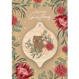 Bauble Greeting Card - Wombat
