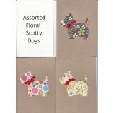 Assorted Floral Scotty Dogs