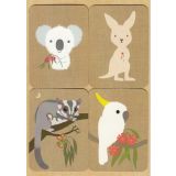 Removable Magnets card - Koala and Friends