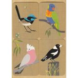 Removable Magnets card - Australian Birds