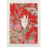 Crane - Red Floral