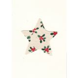 Holly Print Christmas Star