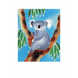 Koala in Tree with Blue Sky