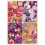 Removable Magnets Card - Pink & Purple Florals