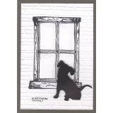 Pet Sympathy Dog in Window