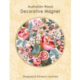 Wooden Magnet - Blush Peonies & Roses