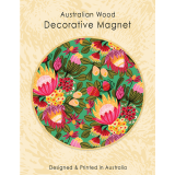 Wooden Magnet - Proteas On Mint