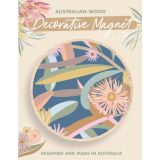 Modern Australian Floral Wooden Magnet