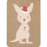 Kangaroo Christmas Magnet